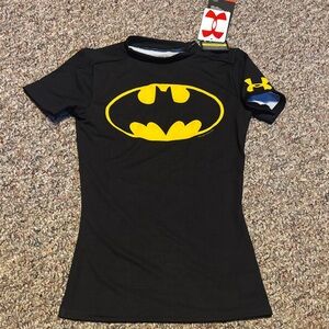 New Under Armour Batman Youth Boys Small Heat Gear Fitted Compression